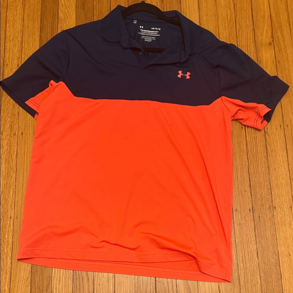 Under Armour Men's Large Polo in Navy and Pink